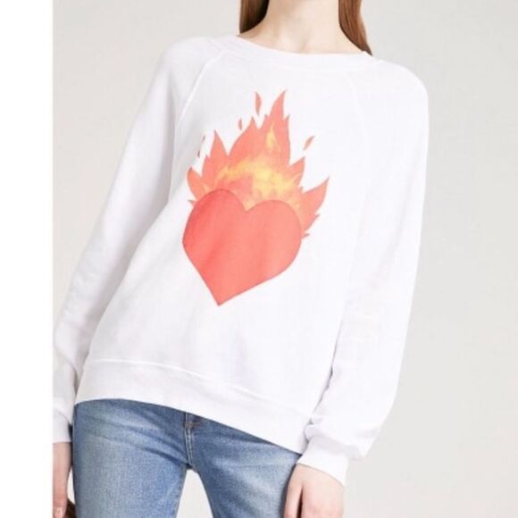 NWT Wildfox Burning Love Sweatshirt - Picture 1 of 4